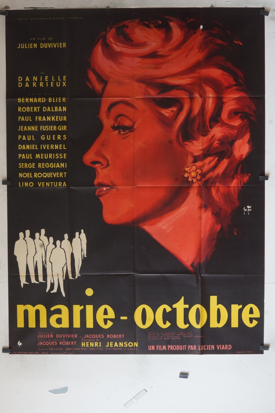 MARIE-OCTOBRE MOVIE POSTER ORIGINAL 120x160, Danielle Darrieux