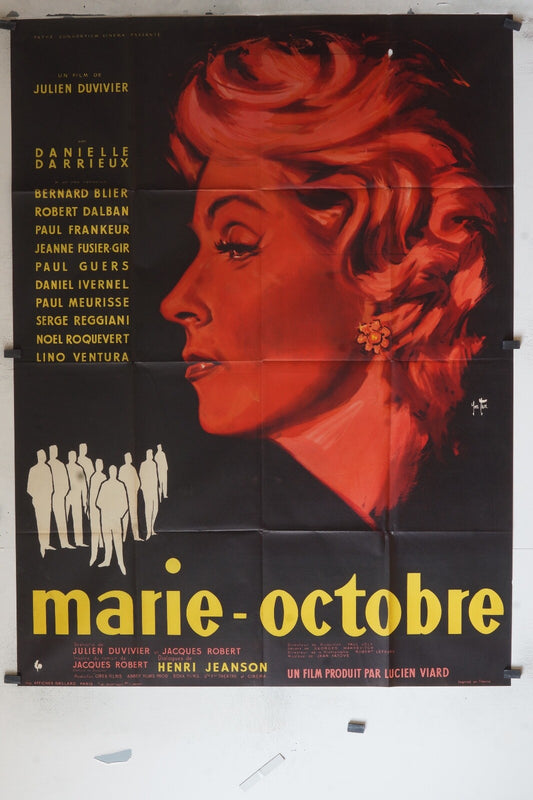 MARIE-OCTOBRE MOVIE POSTER ORIGINAL 120x160, Danielle Darrieux