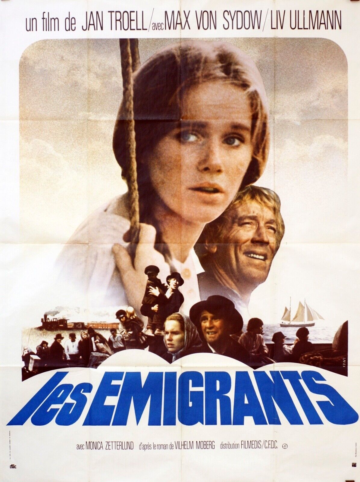 LES EMIGRANTS ORIGINAL MOVIE POSTER 120X160 MAX VON SYDOW