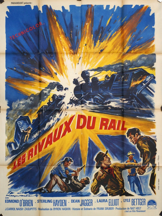 LES RIVAUX DU RAIL EDMOND O’BRIEN MOVIE POSTER ORIGINAL 120x160