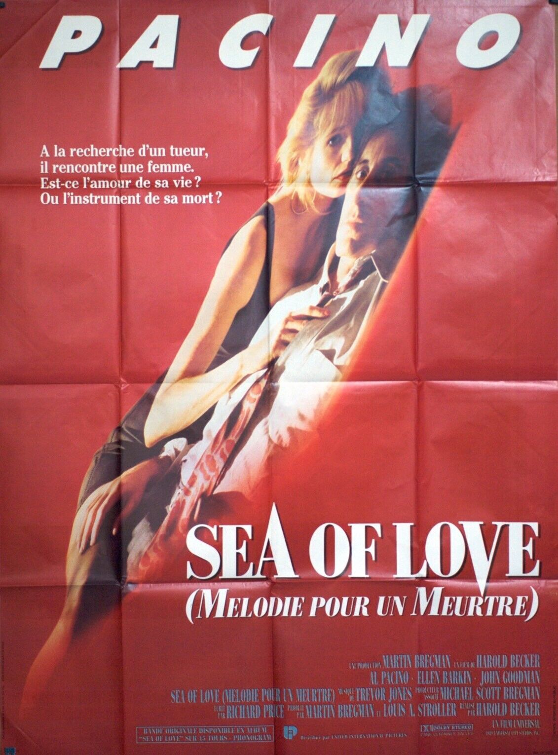 SEA OF LOVE ( MÉLODIE POUR UN MEURTRE) MOVIE POSTER ORIGINAL 120x160 AL PACINO
