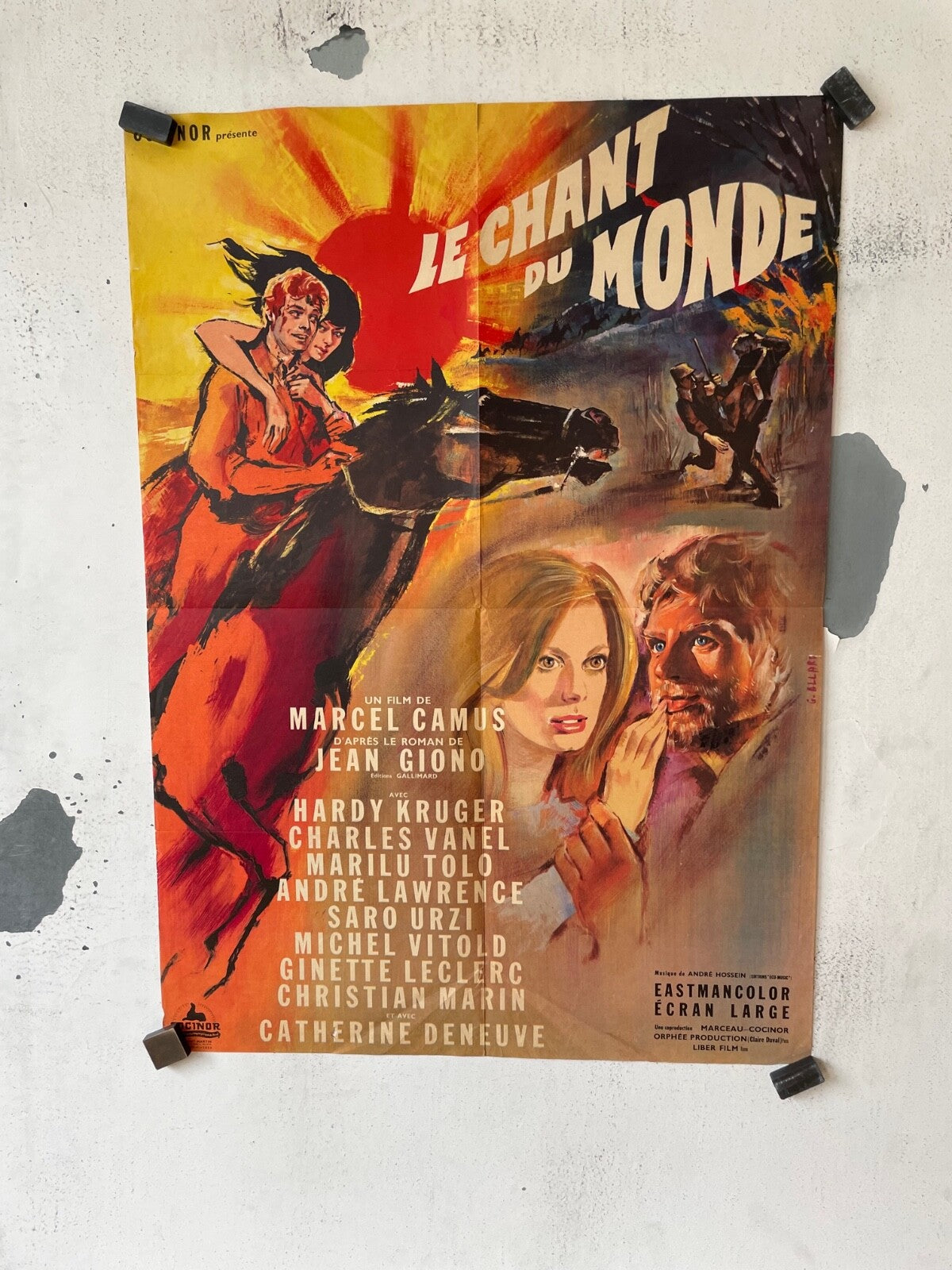 LE CHANT DU MONDE MOVIE POSTER ORIGINAL (60X80) HARDY KRUGER, CHARLES VANEL