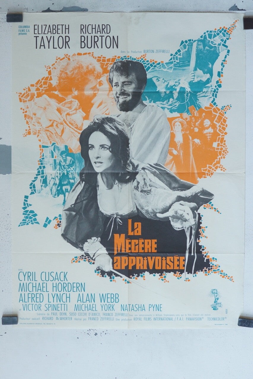 LA MÉGÈRE APPRIVOISÉE POSTER ORIGINAL (60X80) ELIZABETH TAYLOR – RICHARD BURTON
