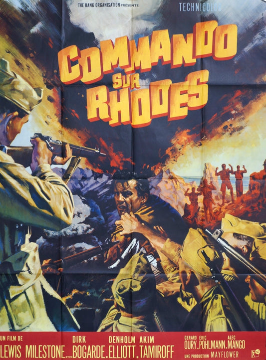COMMANDO SUR RHODES DIRK BOGARDE MOVIE POSTER ORIGINAL 120x160