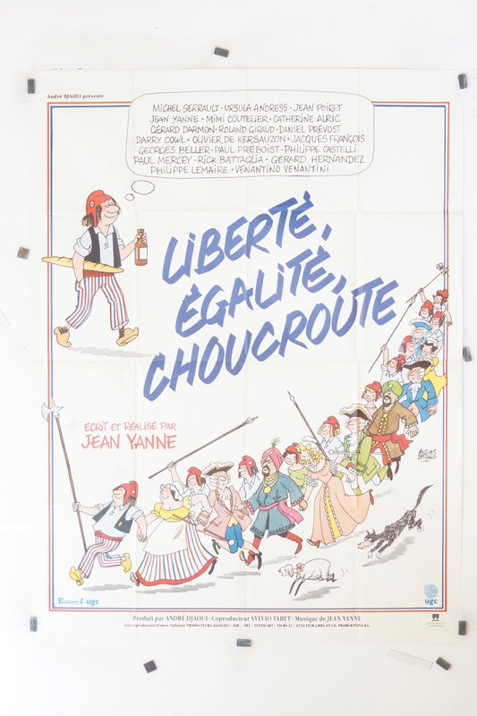 LIBERTÉ ÉGALITÉ CHOUCROUTE JEAN YANNE ORIGINAL MOVIE POSTER 120x160