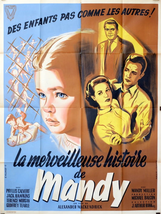 LA MERVEILLEUSE HISTOIRE DE MANDY MOVIE POSTER ORIGINAL 120x160 PHYLLIS CALVERT