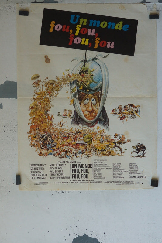 UN MONDE FOU, FOU, FOU, FOU MOVIE POSTER ORIGINAL 120x160 MICKEY ROONEY