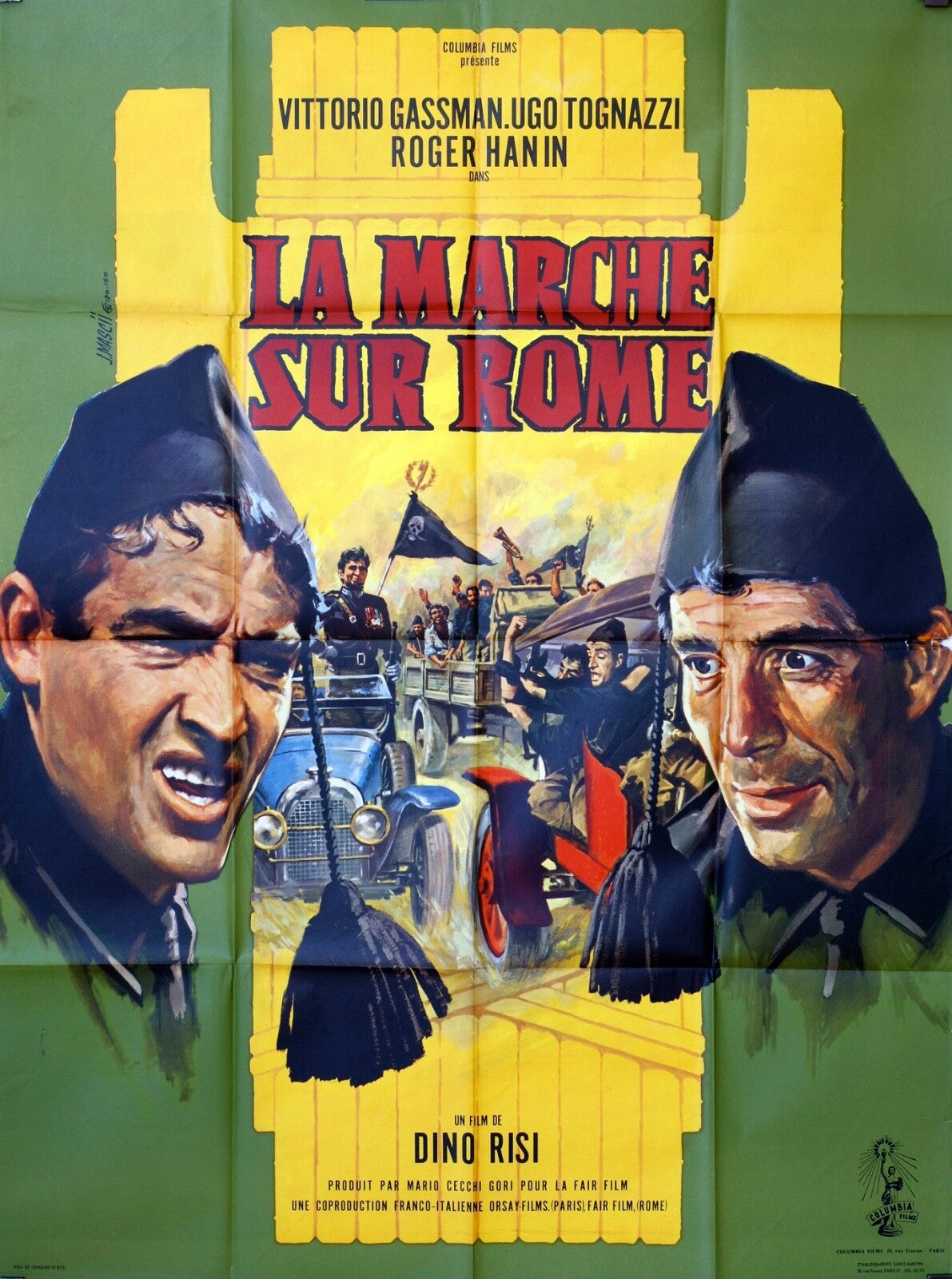 LA MARCHE SUR ROME MOVIE POSTER ORIGINAL 120x160 VITTORIO GASSMAN