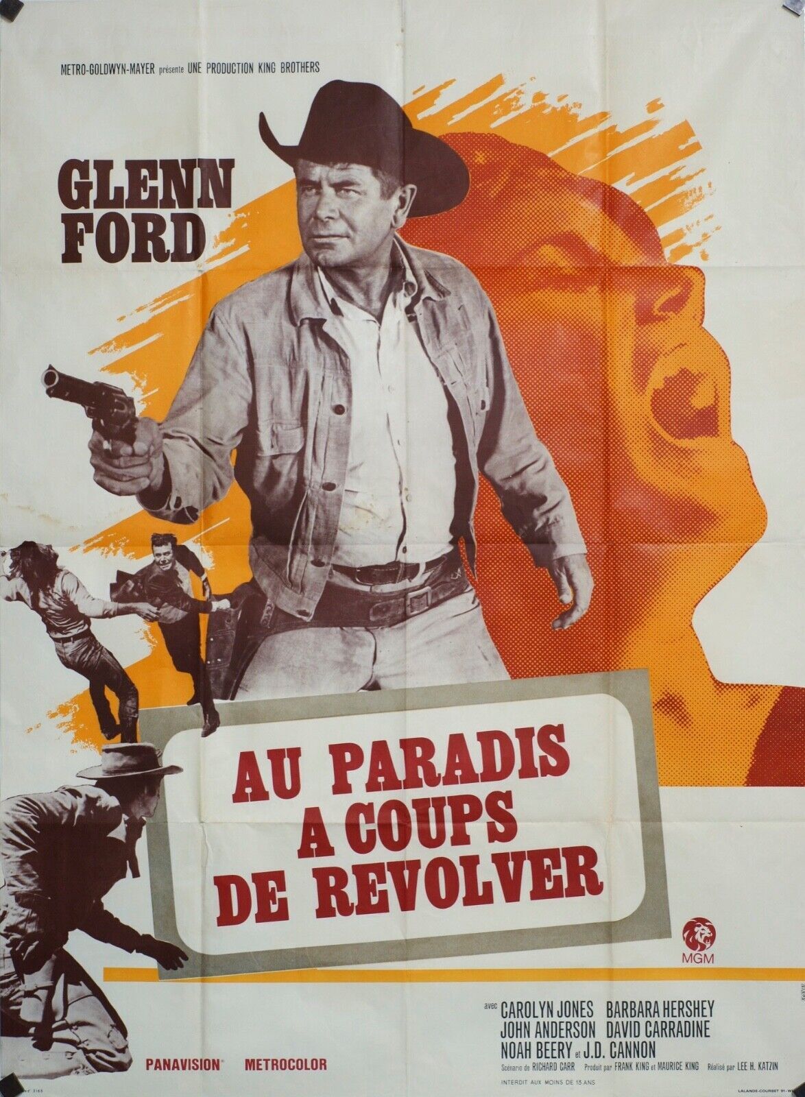 AU PARADIS A COUP DE REVOLVER ORIGINAL MOVIE POSTER 120x160 GLENN FORD
