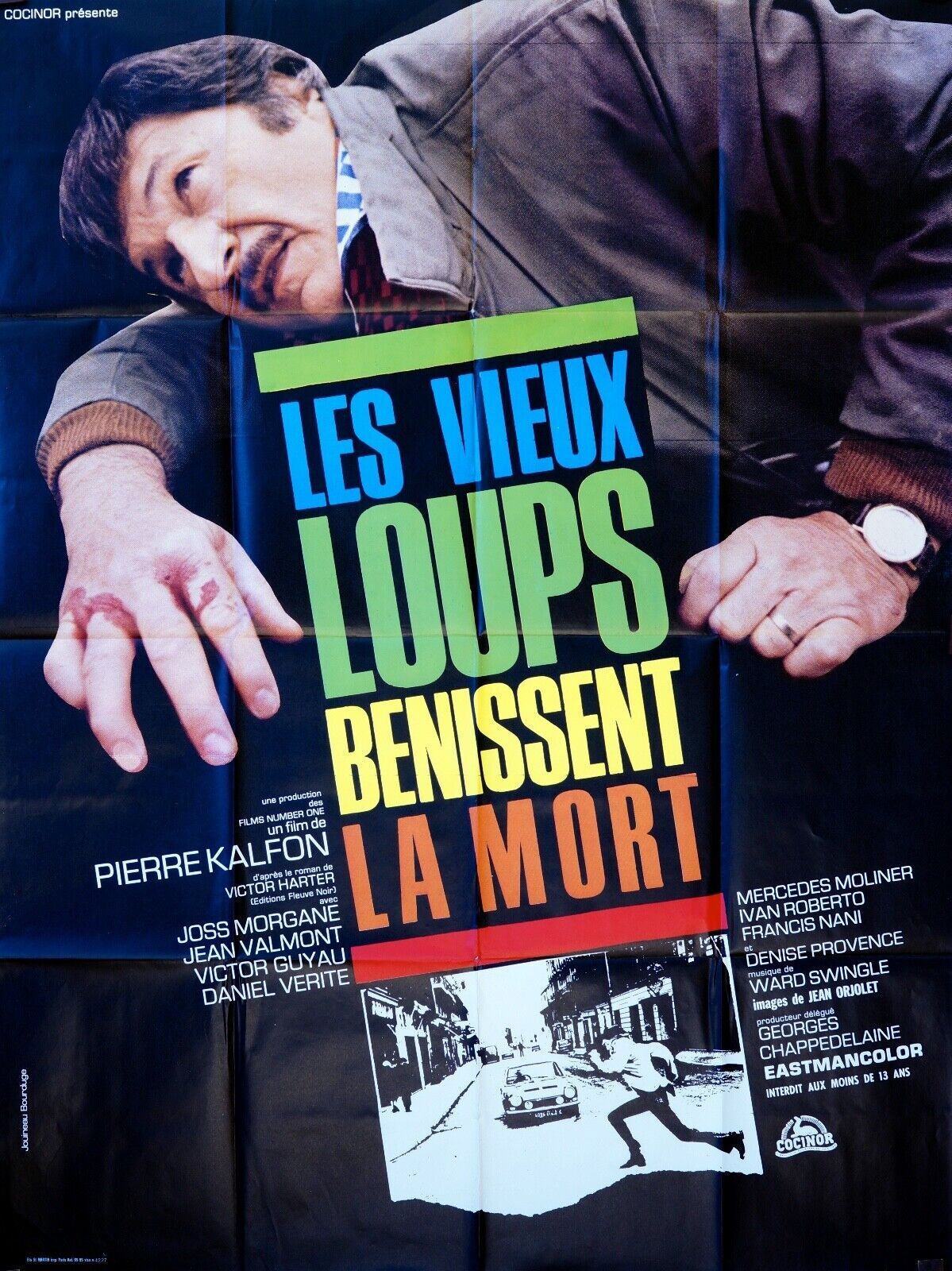 LES VIEUX LOUPS BÉNISSENT LA MORT MOVIE POSTER ORIGINAL 120x160 JOSS MORGANE