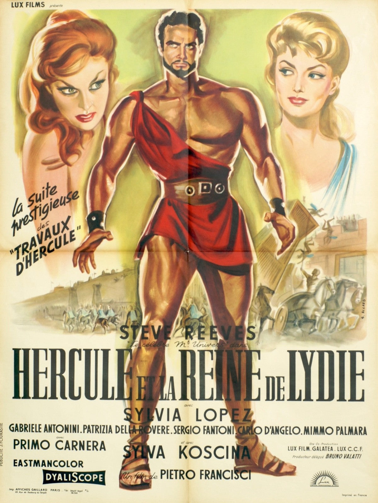 HERCULE ET LA REINE DE LYDIE STEVE REEVES movie poster ORIGINAL 120x160