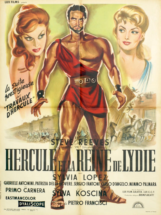 HERCULE ET LA REINE DE LYDIE STEVE REEVES movie poster ORIGINAL 120x160