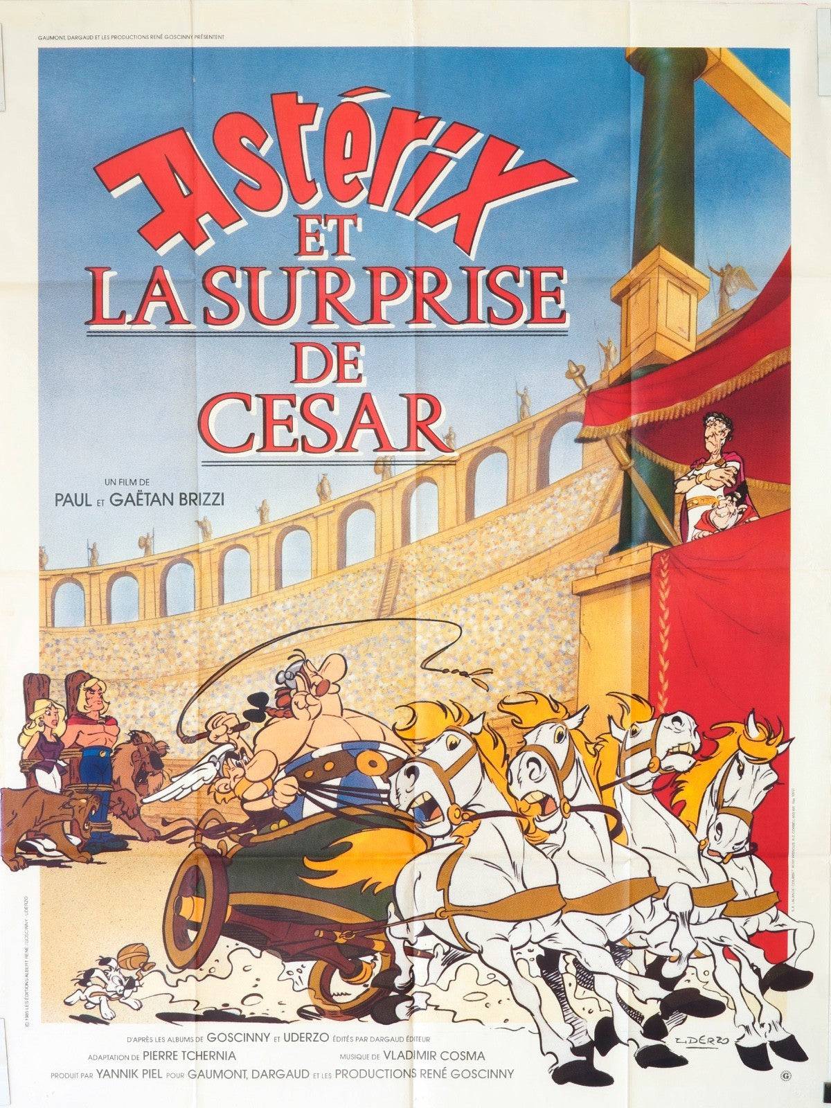 ASTÉRIX ET LA SURPRISE DE CÉSAR GAËTAN BRIZZI MOVIE POSTER ORIGINAL 120x160