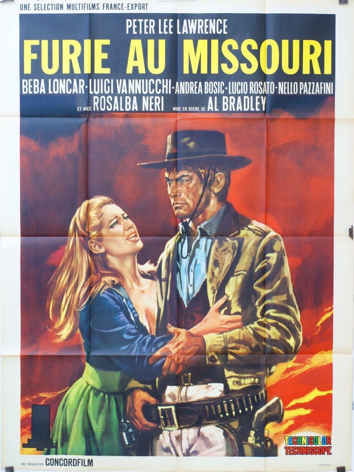 FURIE AU MISSOURI ORIGINAL MOVIE POSTER 120x160 PETER LEE LAWRENCE