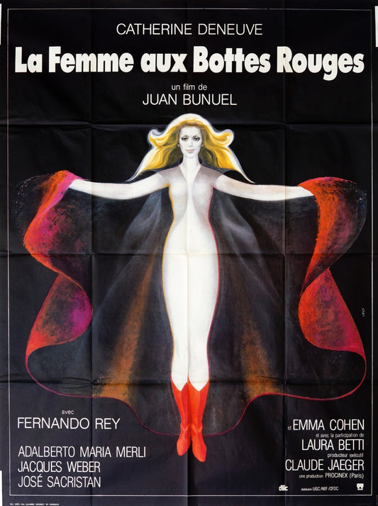 LA FEMME AUX BOTTES ROUGES MOVIE POSTER ORIGINAL 120x160 CATHERINE DENEUVE
