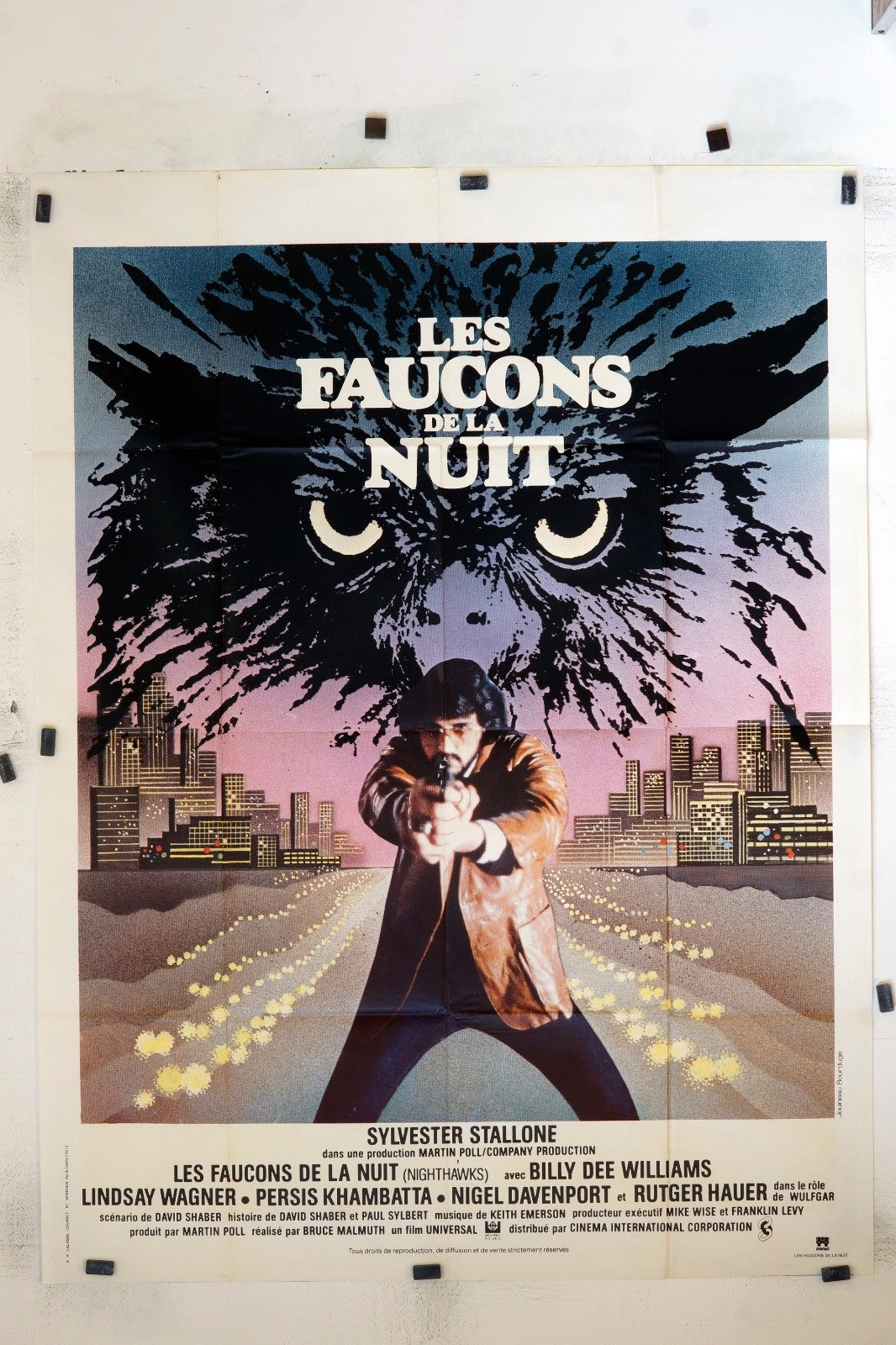 LES FAUCONS DE LA NUIT SILVESTER STALLONE ORIGINAL MOVIE POSTER 120x160