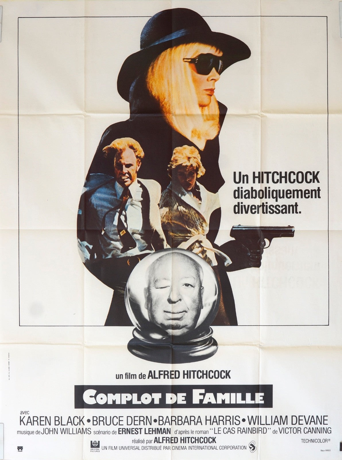 COMPLOT DE FAMILLE ALFRED HITCHCOCK  ORIGINAL POSTER ORIGINAL 120x160