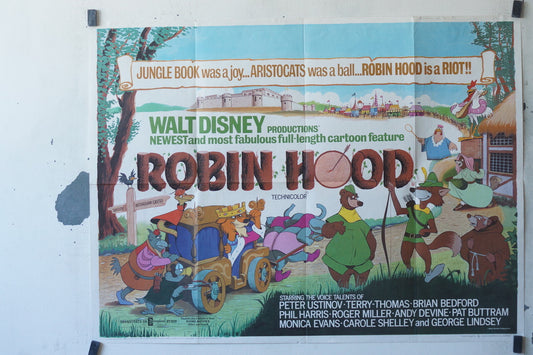 ROBIN HOOD MOVIE POSTER ORIGINAL 100x76 Walt Disney 
