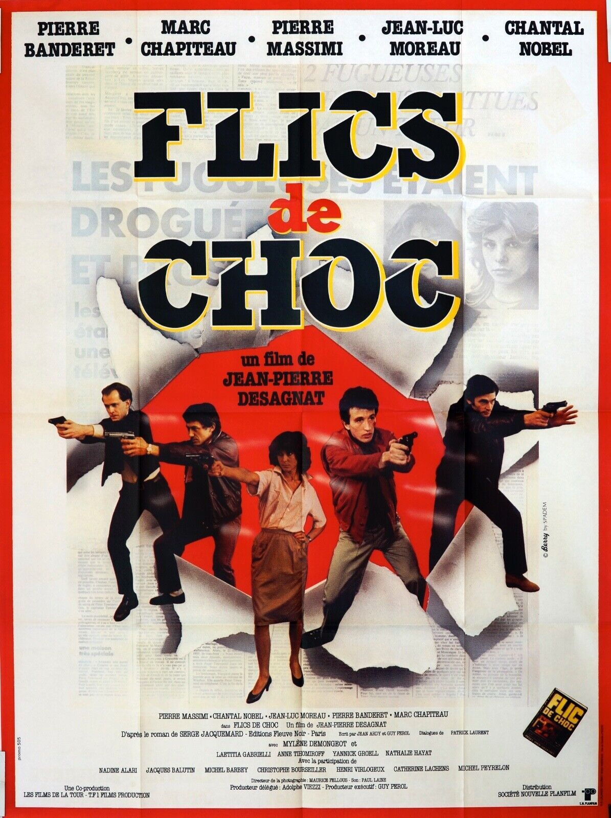 FLICS DE CHOC MOVIE POSTER ORIGINAL 120x160 PIERRE BANDERET