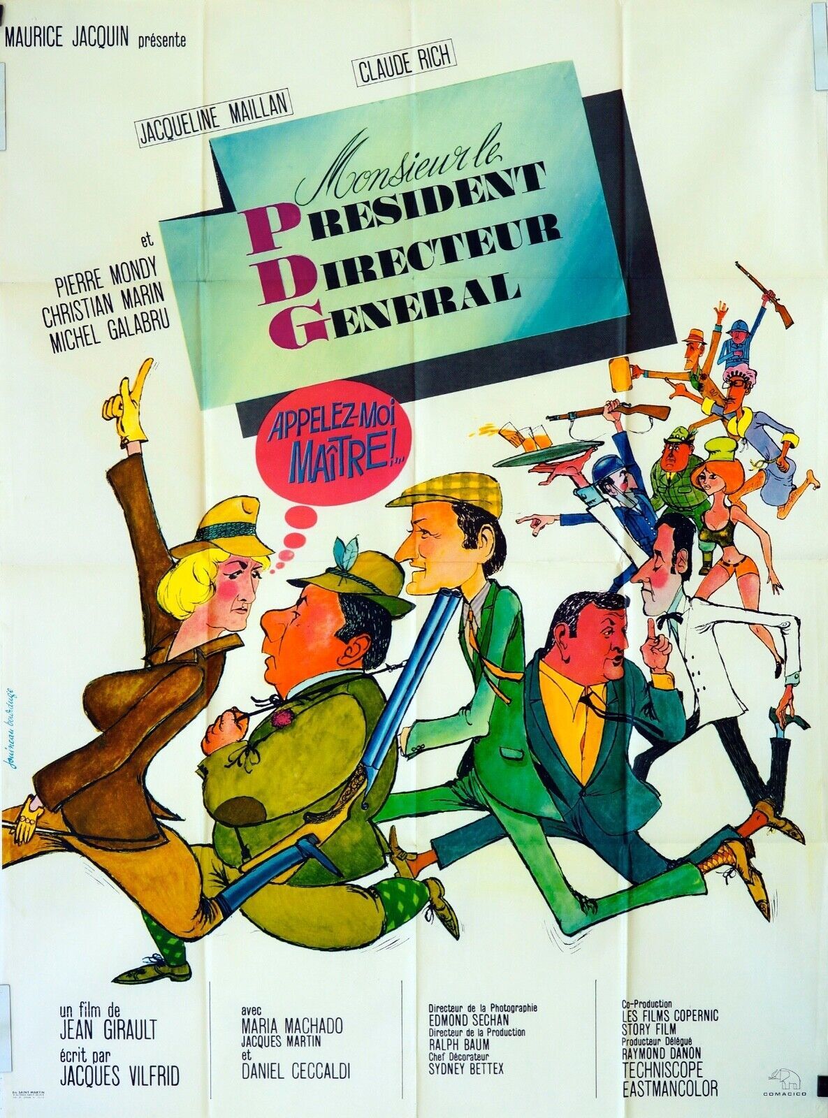 MONSIEUR LE PRÉSIDENT DIRECTEUR GÉNÉRAL 120X160 ORIGINAL MOVIE POSTER JOHN WAYNE