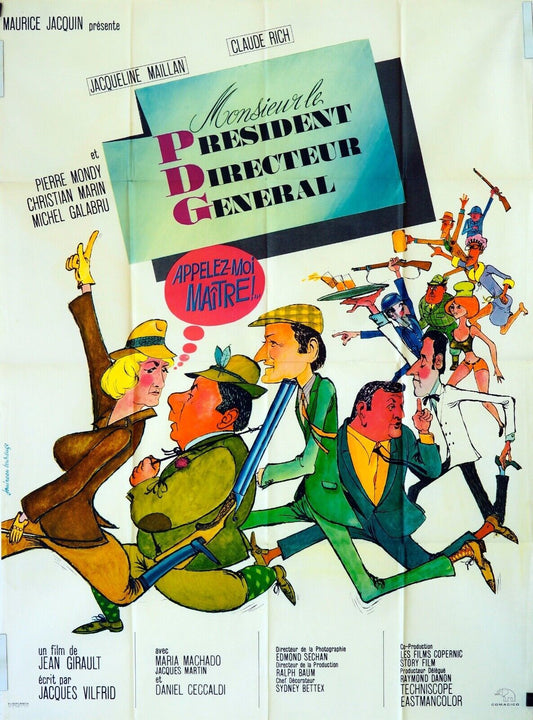 MONSIEUR LE PRÉSIDENT DIRECTEUR GÉNÉRAL 120X160 ORIGINAL MOVIE POSTER JOHN WAYNE