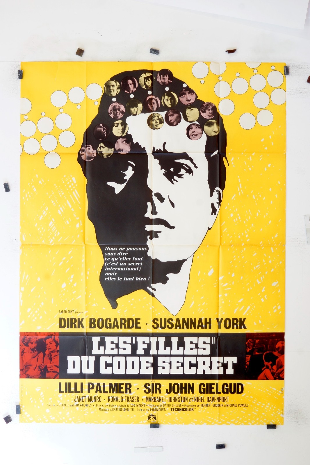 LES FILLES DU CODE SECRET  DIRK BOGARD 120X160 ORIGINAL MOVIE POSTER