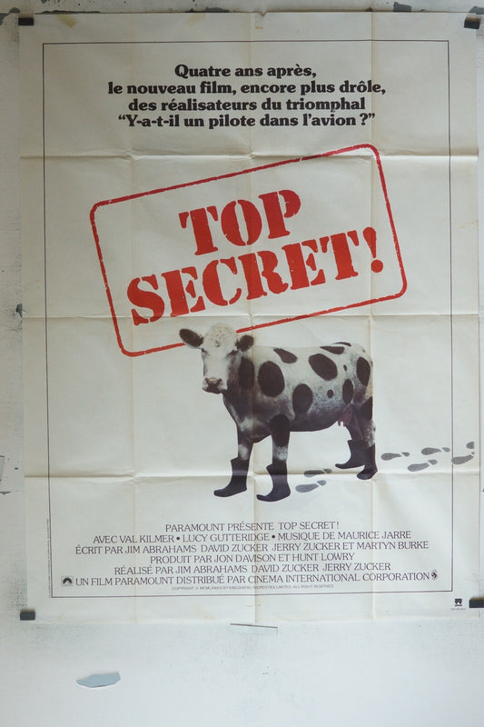 TOP SECRET MOVIE POSTER ORIGINAL 120x160 VAL KILMER