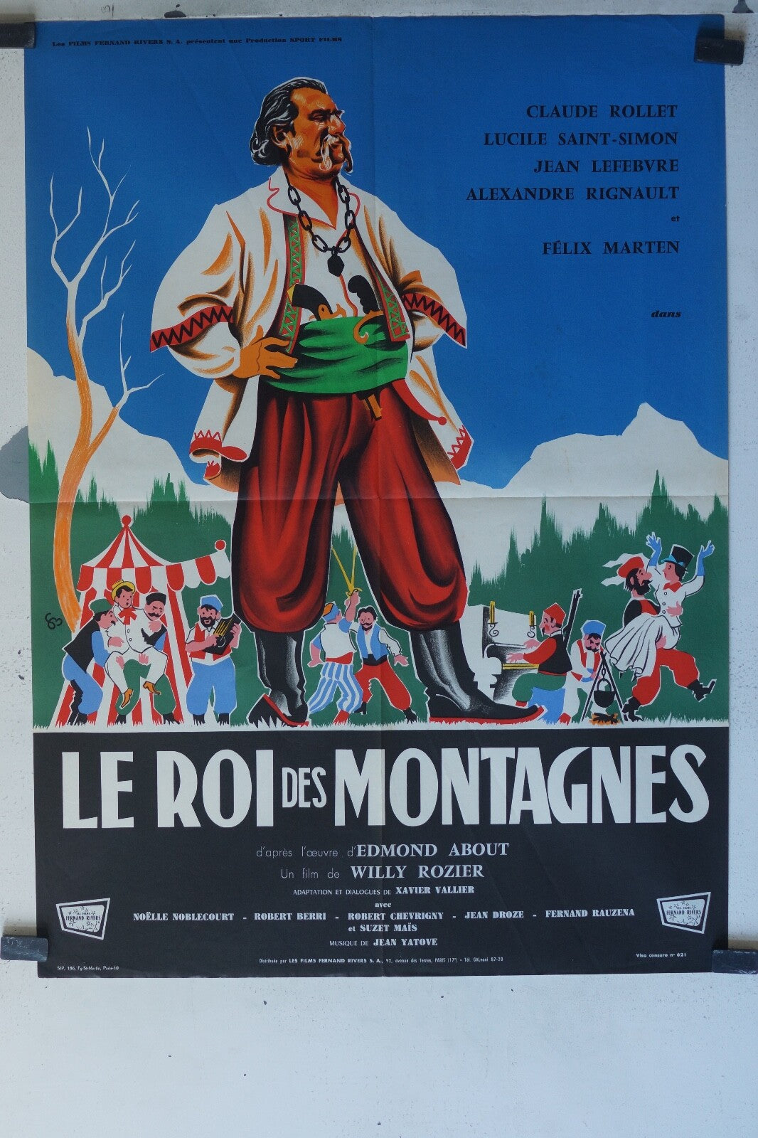 ROI DES MONTAGNES (LE) MOVIE POSTER ORIGINAL (60X80) Claude Rollet , Lucile