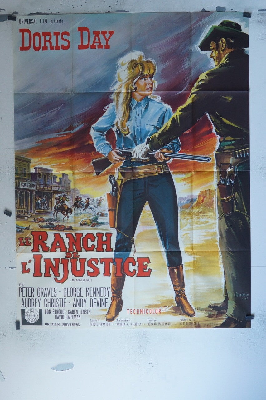 LE RANCH DE L’INJUSTICE MOVIE POSTER ORIGINAL 120x160 DORIS DAY