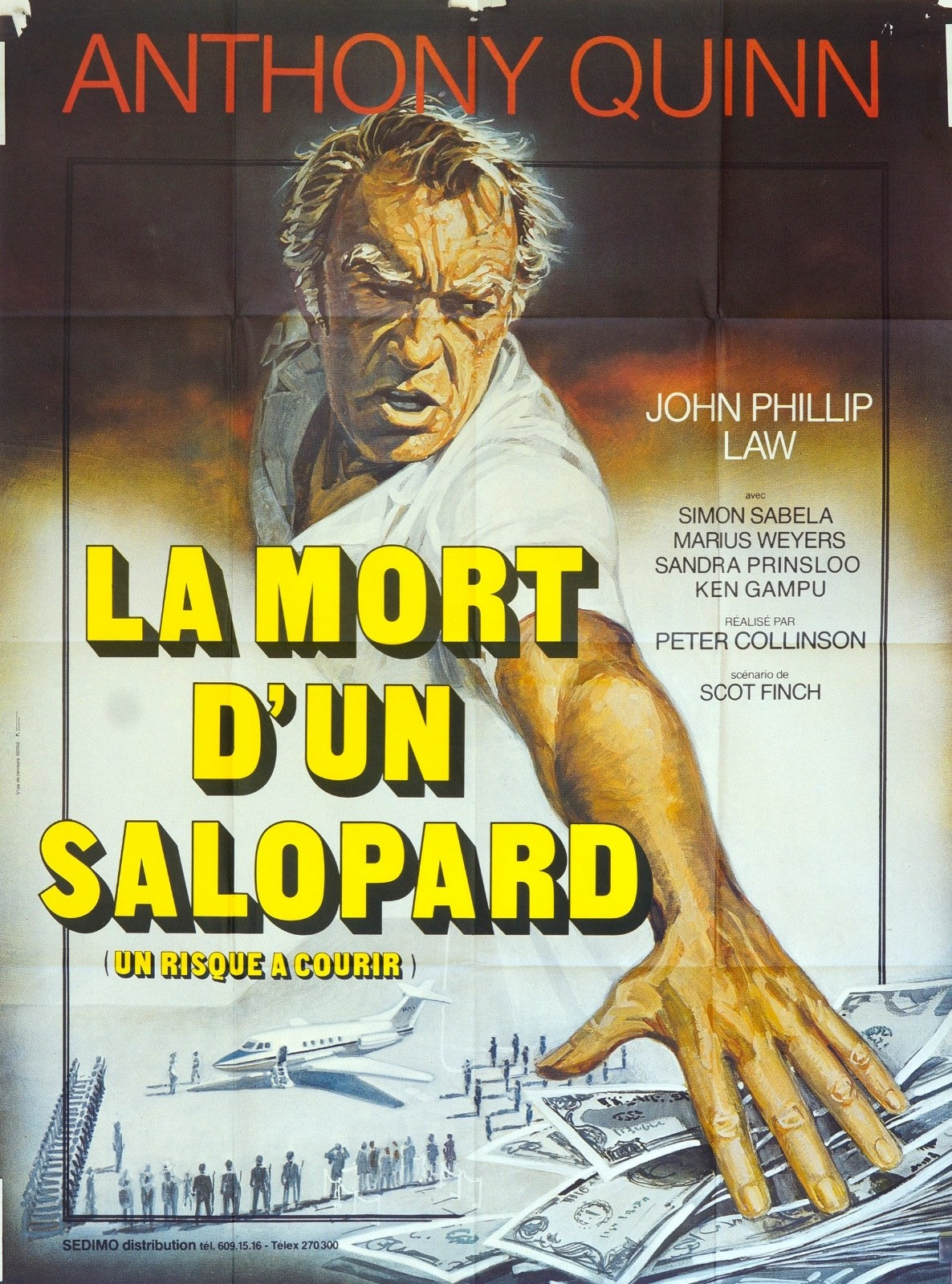 LA MORT D’UN SALOPARD ANTHONY QUINN ORIGINAL MOVIE POSTER 120x160