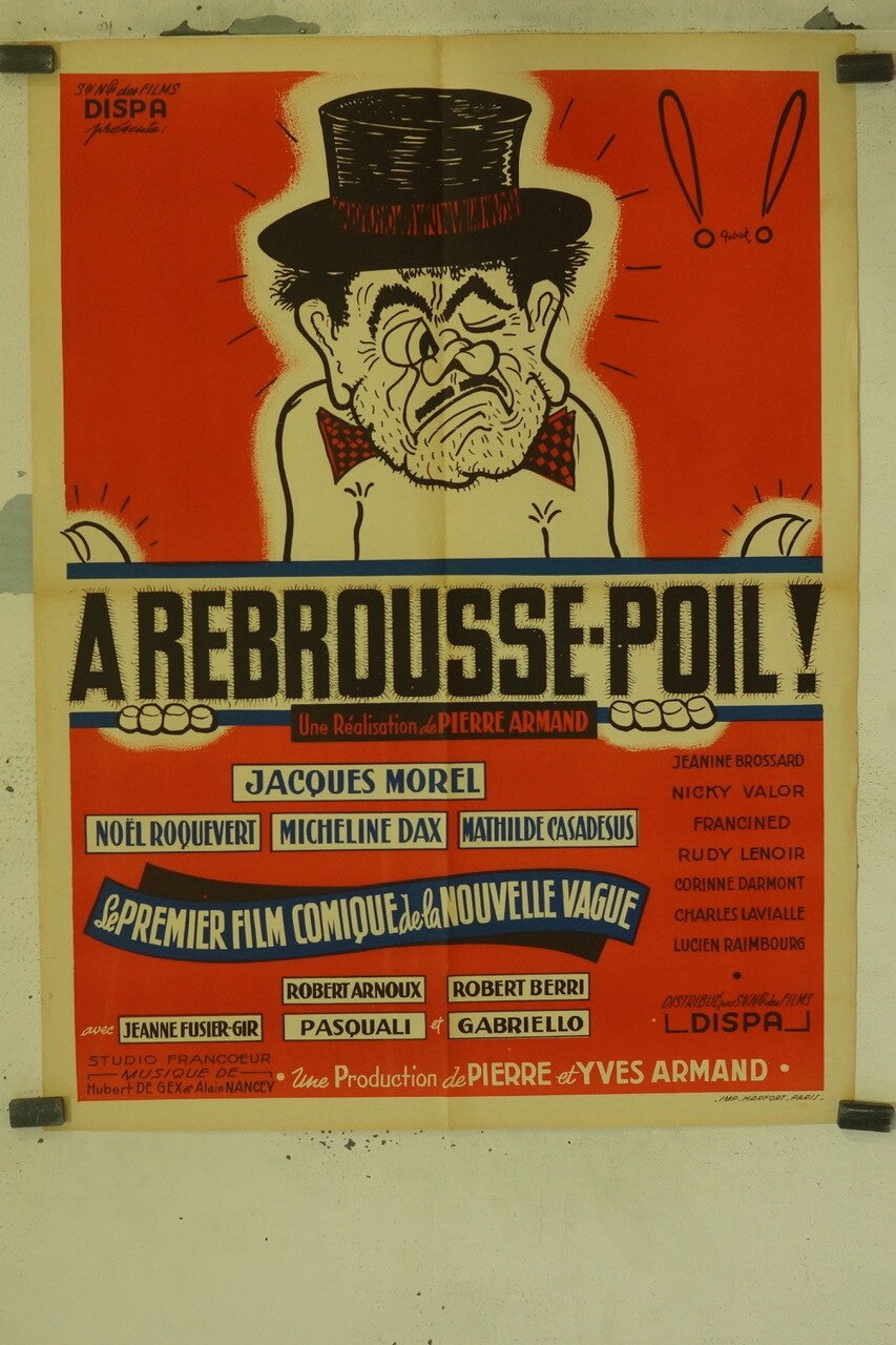 A REBROUSSE-POIL ! MOVIE POSTER ORIGINAL (60X80) JACQUES MOREL – NOEL ROQUEVERT