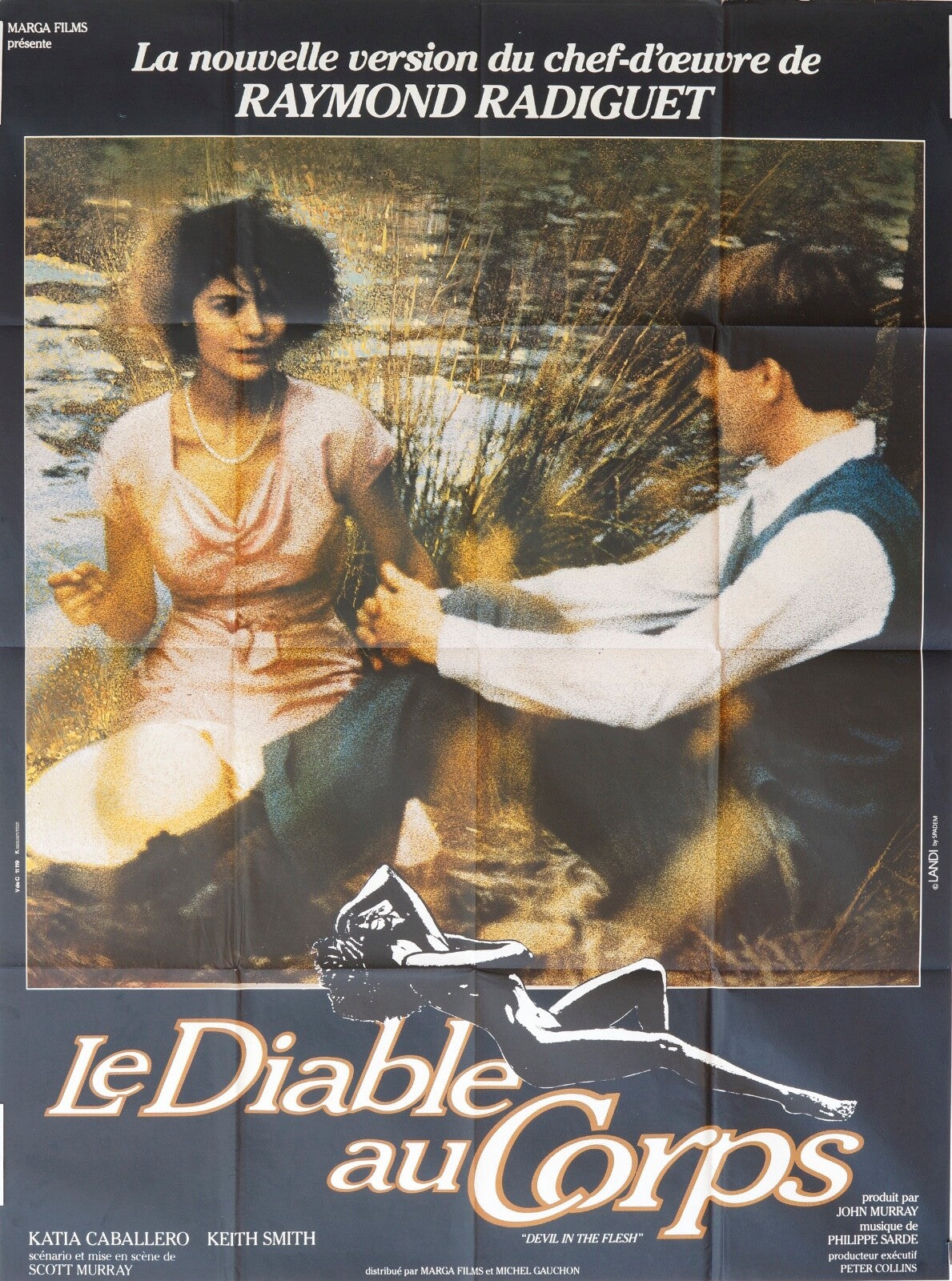 LE DIABLE AU CORPS MOVIE POSTER ORIGINAL 120x160  RAYMOND RADIGUET