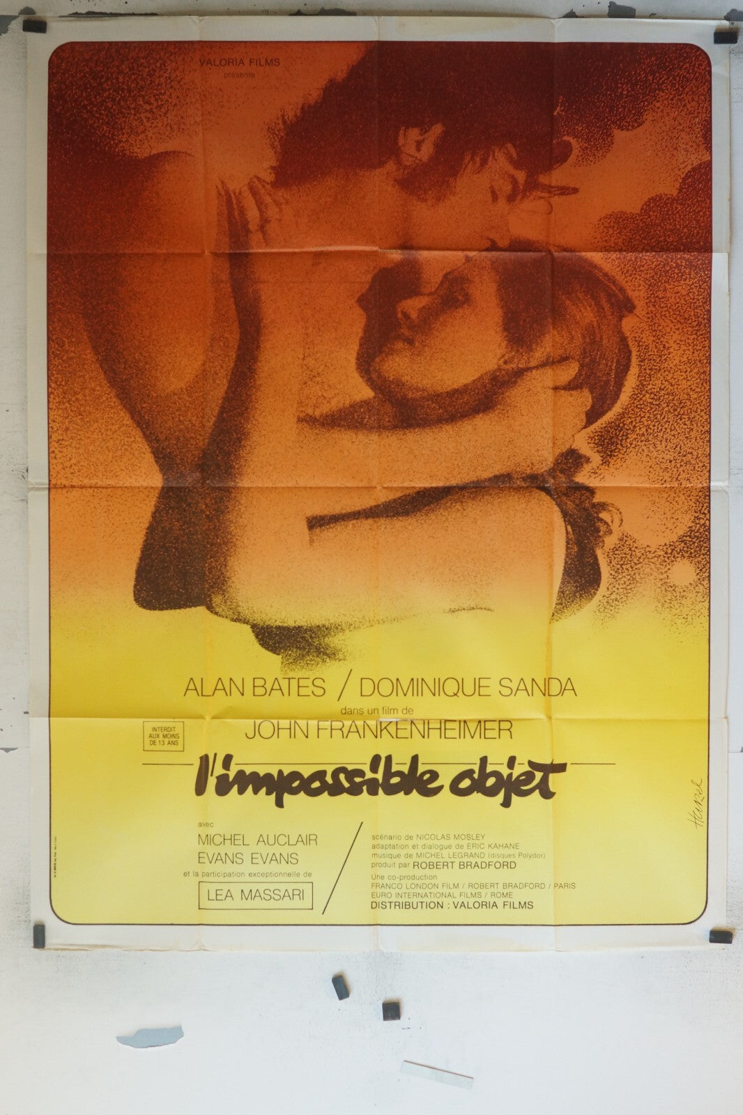 L’IMPOSSIBLE OBJET 120x160 ORIGINAL MOVIE POSTER ALAN BATES