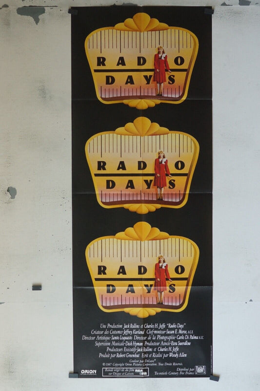 RADIO DAYS MOVIE POSTER ORIGINAL 60x160 JACK ROLLINS