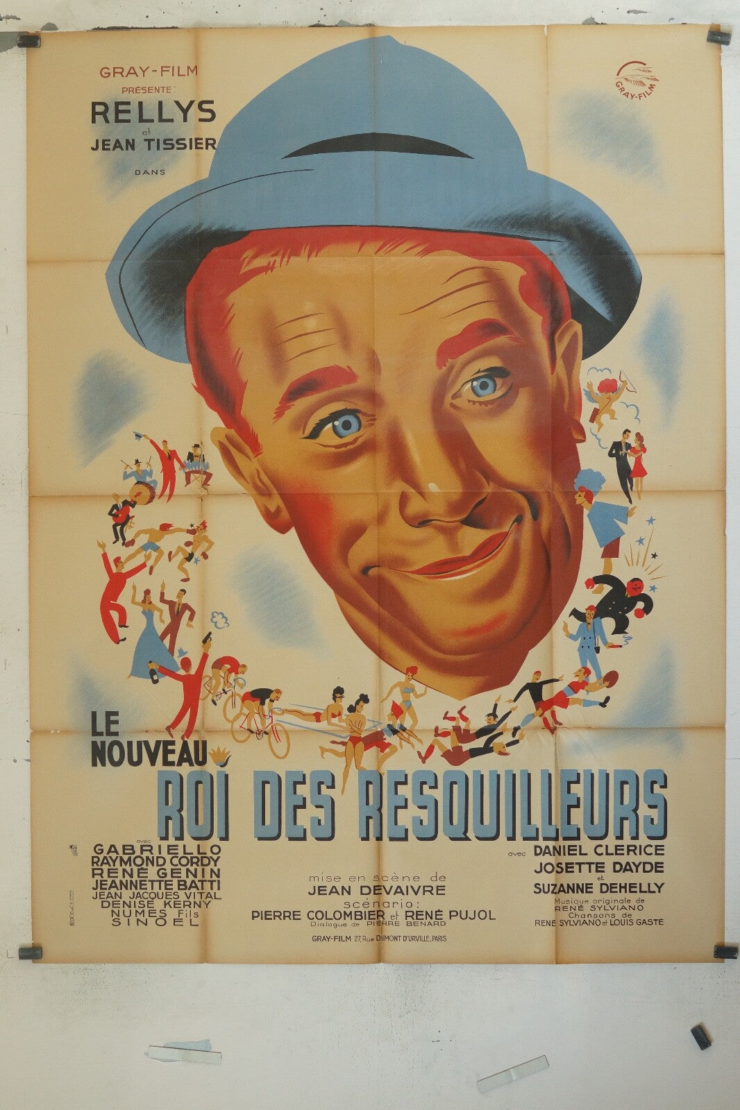 LE ROI DES RESQUILLEURS POSTER ORIGINAL 120x160 PAOLO NUZZI GABRIELLO – RAYMOND