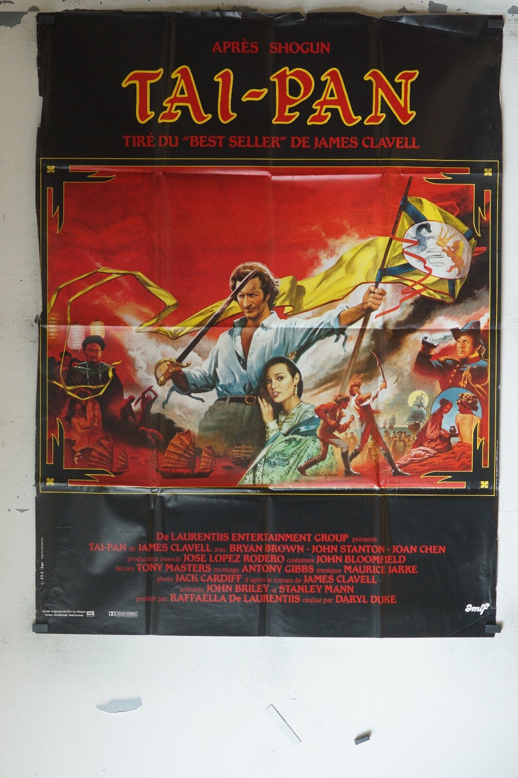 TAI-PAN MOVIE POSTER ORIGINAL 120x160 JAMES CLAVELL