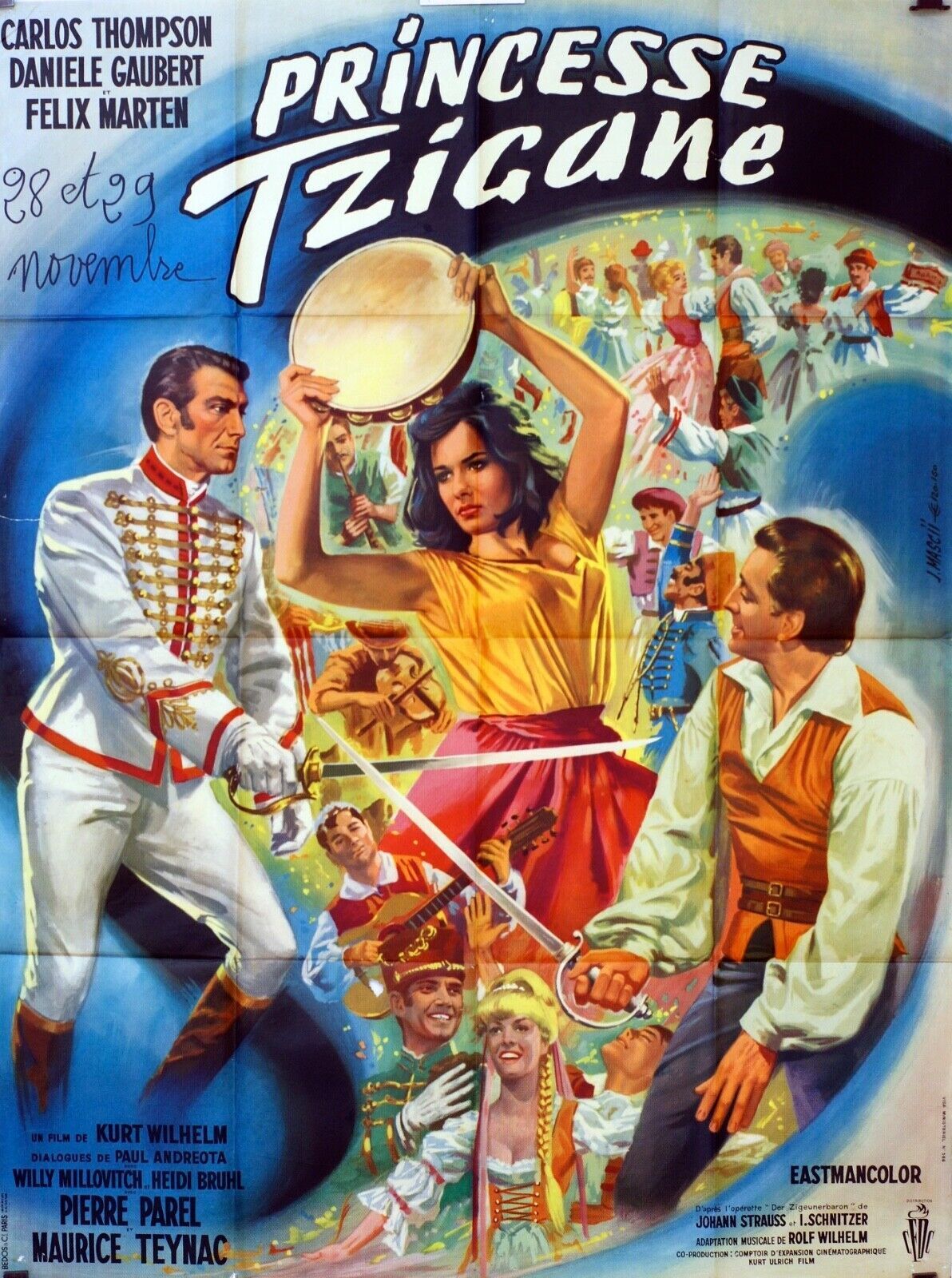 LA PRINCESSE TZIGANE MOVIE POSTER ORIGINAL 120x160 CARLOS THOMPSON