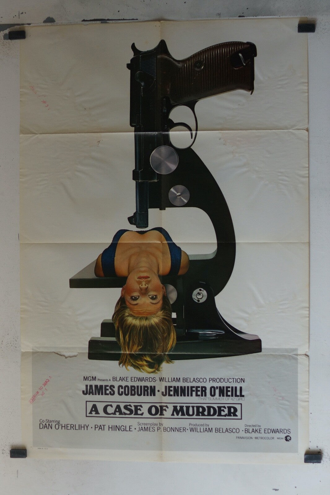 A CASE OF MURDER (1972) ORIGINAL MOVIE POSTER 70 X 100 JAMES COBURN – JENNIFER