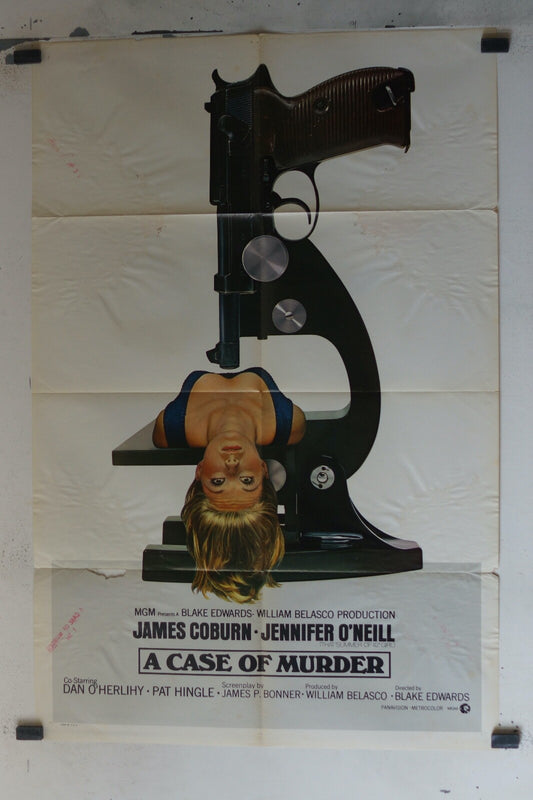 A CASE OF MURDER (1972) ORIGINAL MOVIE POSTER 70 X 100 JAMES COBURN – JENNIFER