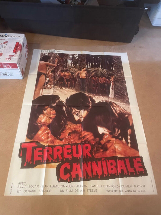 TERREUR CANNIBALE MOVIE POSTER ORIGINAL 120x160 SILVIA SOLAR