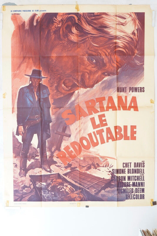 SARTANA LE REDOUTABLE ORIGINAL 120x160 CHET DAVIS