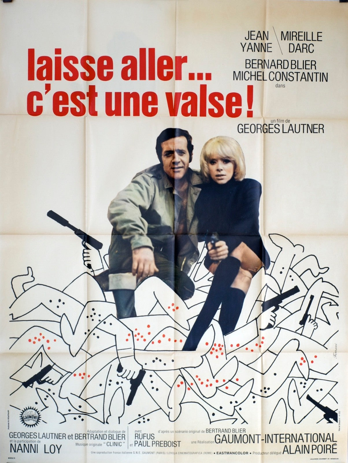 LAISSE ALLER…C’EST UNE VALISE JEAN YANNE MOVIE POSTER ORIGINAL 120x160
