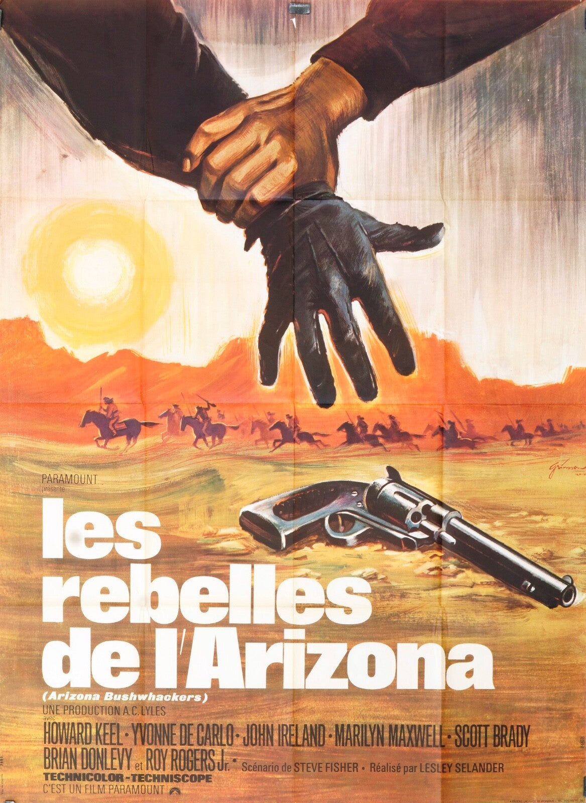 LES REBELLES DE L’ARIZONA HOWARD KEEL POSTER ORIGINAL 120x160
