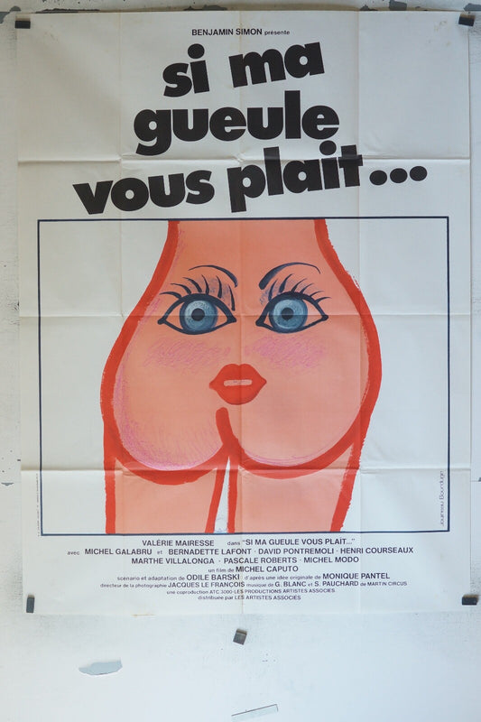 SI MA GUEULE VOUS PLAIT POSTER ORIGINAL 120x160 MICHEL GALABRU