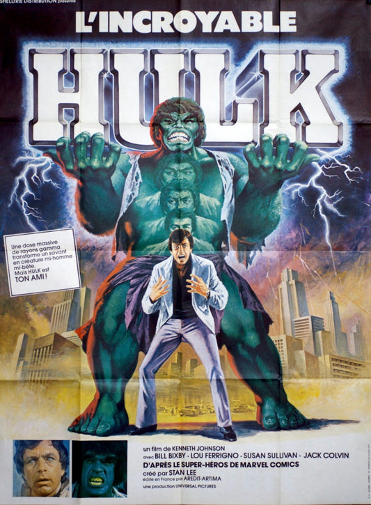 L’INCROYABLE HULK  KENNETH JOHNSON  ORIGINAL MOVIE POSTER 120x160