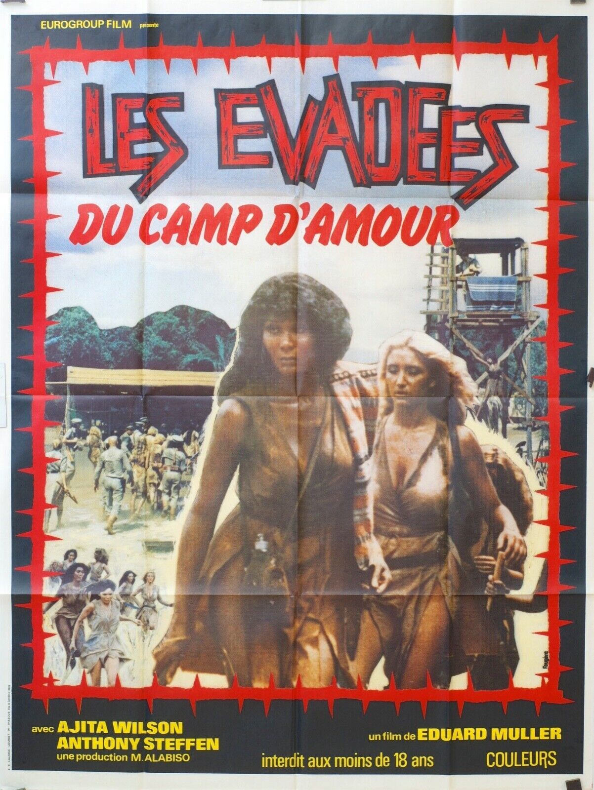 LES ÉVADÉS DU CAMP D’AMOUR ORIGINAL MOVIE POSTER 120x160 AJITA WILSON