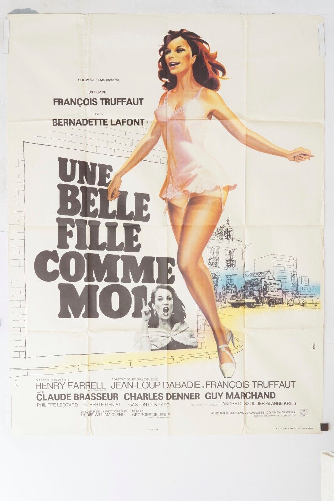UNE BELLE FILLE COMME MOI MOVIE POSTER ORIGINAL 120x160 FRANCOIS TRUFFAUT
