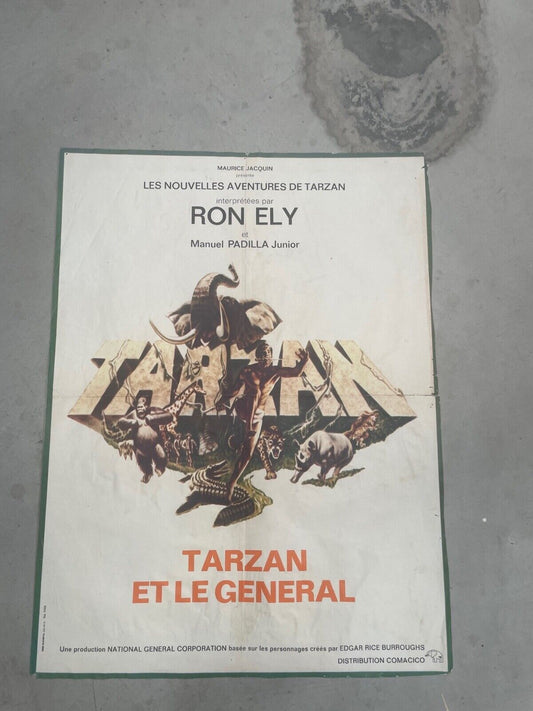 TARZAN ET LE GENERAL POSTER ORIGINAL 60x80 RON ELY