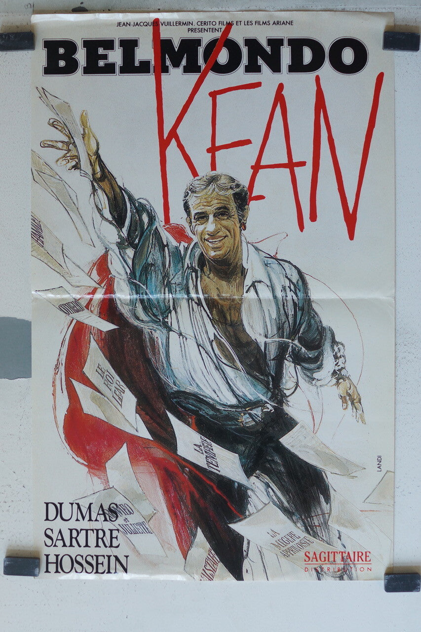 KEAN MOVIE POSTER ORIGINAL 60x40 Danielle Valle , Jean-Paul Belmondo 