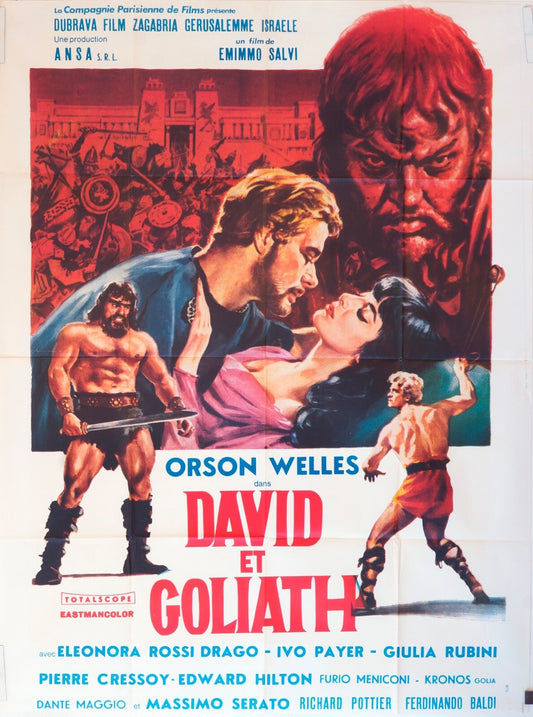 DAVID ET GOLIATH MOVIE POSTER ORIGINAL 120x160 ORSON WELLES